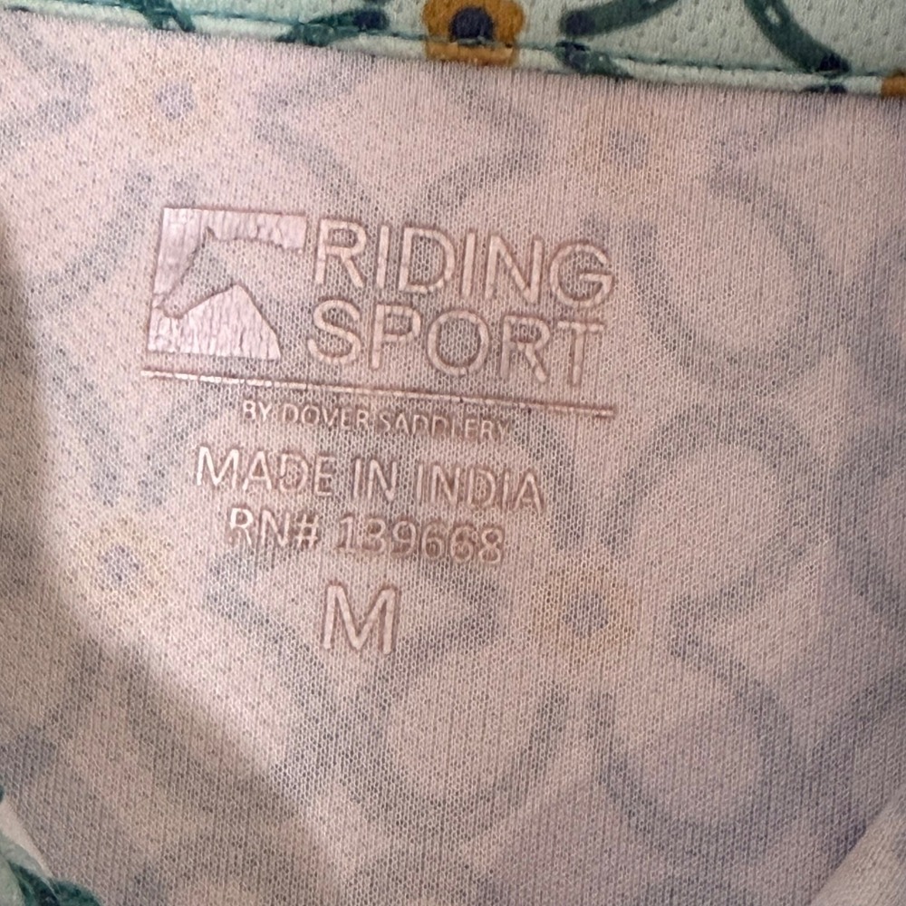 Riding Sport Dover Saddlery Airflow 1/4 Zip Print Short Sleeve Riding Shirt- MED - Picture 6 of 12
